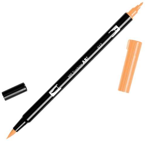 Dual Brush Pen, Brush & Fine Tip, Pale Cherry