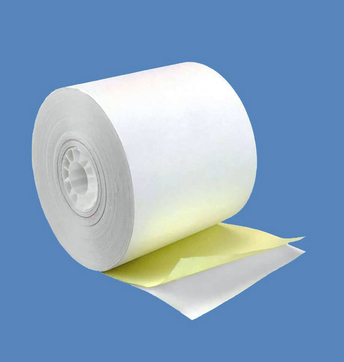 2-1/4"x95' Carbonless POS Rolls, 1/2" Core, 2-Part, White/Canary