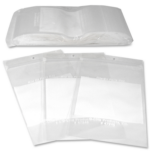 Write-On Poly Zip Bags, 4"x6"