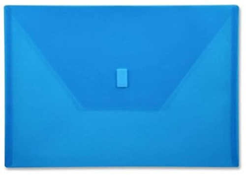 Poly Envelope w/ Velcro, Letter Size, Blue