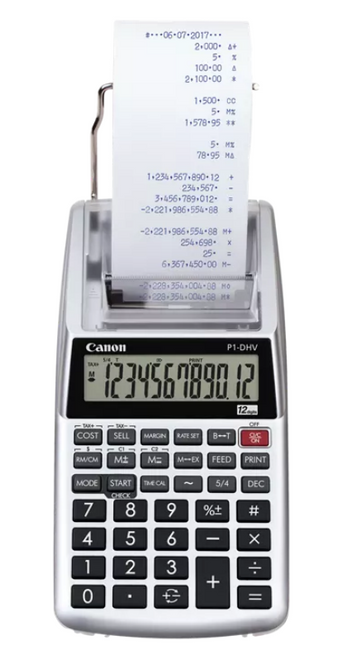 Handheld Print Calculator, P1-DHV-3