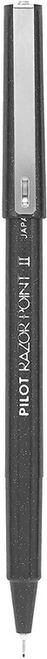 Razor Point II Marker Pen, Super Fine, 0.38mm, Black