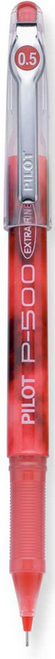 P-500 Gel Roller Pen, Extra Fine/0.5mm, Red