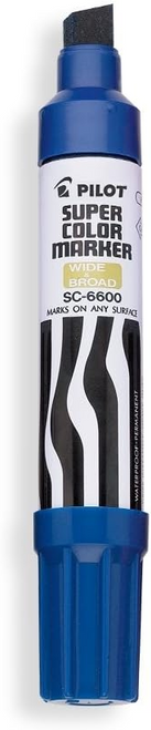Pilot Jumbo Super Color Permanent Marker, Chisel Tip, Blue