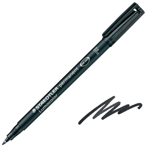 Lumocolor Permanent Marker, Fine Point, Black