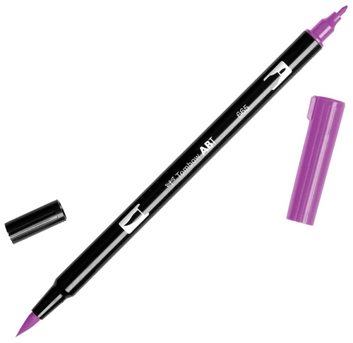 Dual Brush Pen, Brush & Fine Tip, Purple