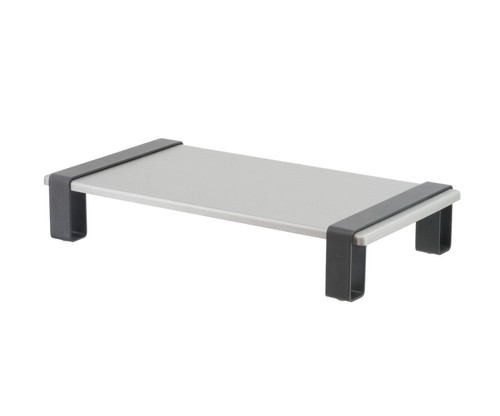 Kantek Wide Monitor Riser - Grey MDF & Black Steel