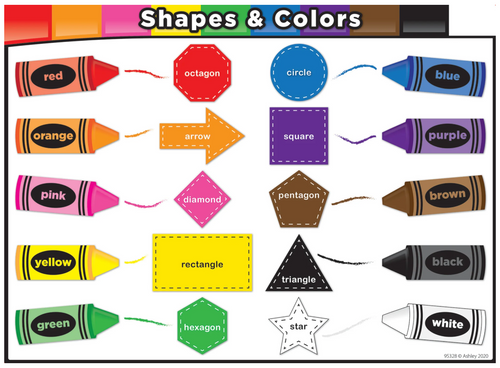 ASH95328 - Smart Poly PosterMat Pals Space Savers Shapes and Colors