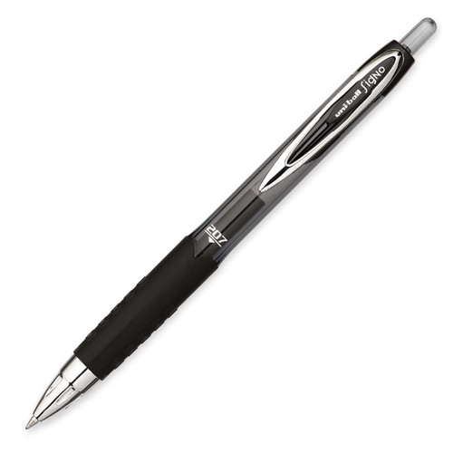 Uniball Signo 207 Retractable Gel Pen, Retractable, Medium Point (0.7mm), Black