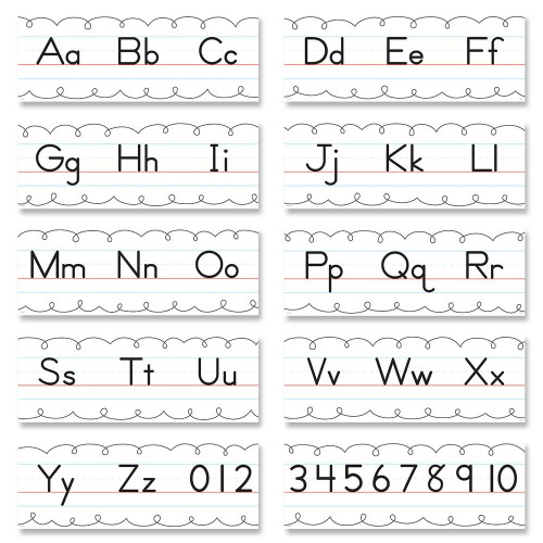 Traditional Manuscript Alphabet Line Bulletin Board Display