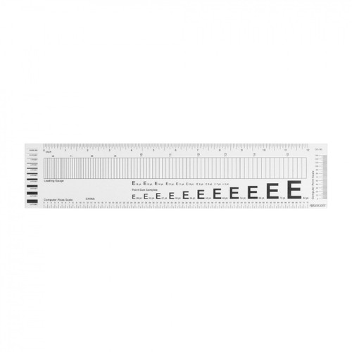 12" Graphic Arts Transparent Ruler