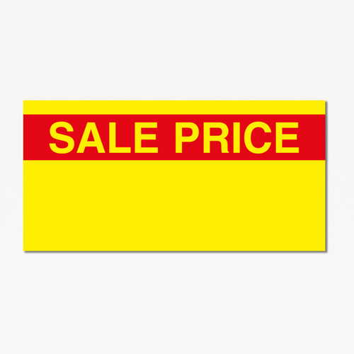 Monarch 1110 Stock Labels, REB-135, Yellow Sale Price with Red Stripe