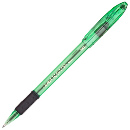 PENBK91RDDA - Single Razzle Dazzle R.S.V.P. Medium Ballpoint Pen, Green Barrel/Black Ink