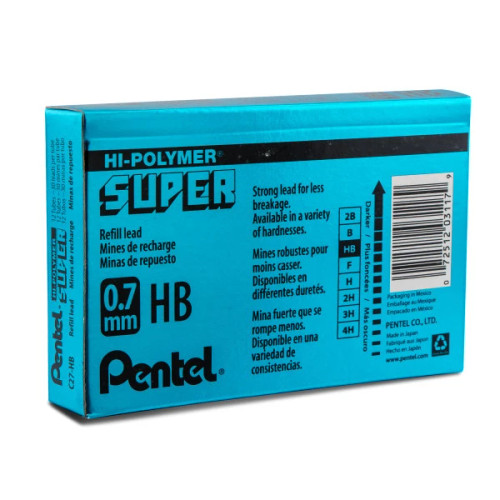 Super Hi-Polymer Lead, Medium (0.7mm), HB, 30 Leads