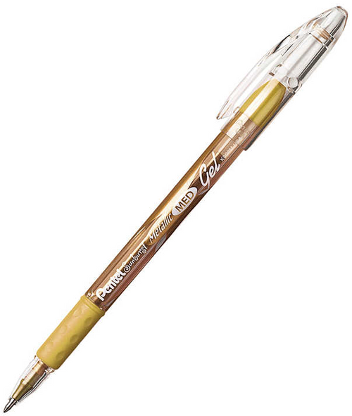 Pentel Sunburst Metallic Gel Pen, Medium Point (0.8mm), Gold