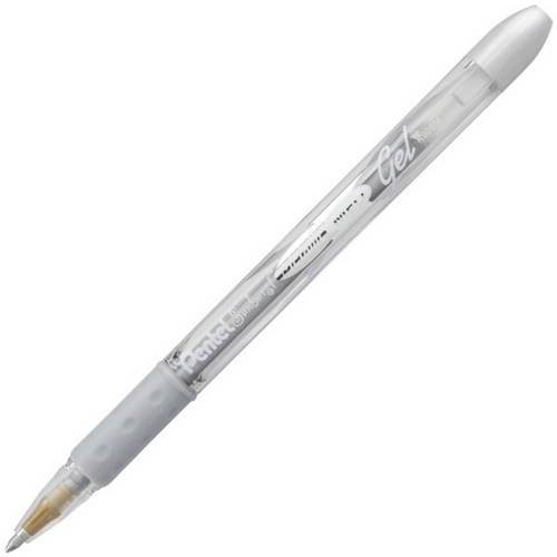 Pentel Sunburst Metallic Gel Pen, Medium Point (0.8mm), Silver