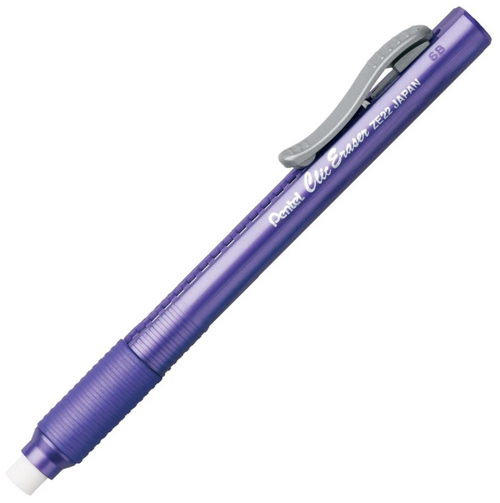 PENZE22V - Retractable Clic Eraser Grip Violet Barrel