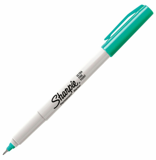 Sharpie Permanent Marker, Ultra Fine, Aqua