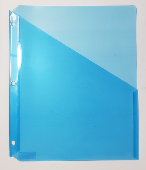 Slash Ring Binder Pocket, Blue