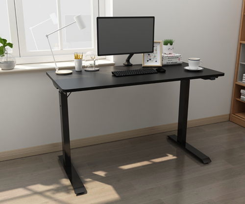 Loctek Single Motor 2-Stage Height Adjustable Desk - Black