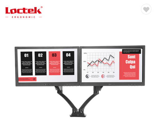 Loctek Dual Monitor Arm (DLB502D) - Black