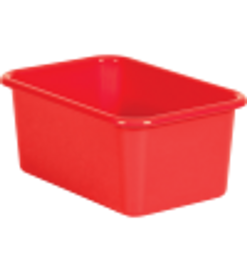 Red Small Plastic Storage Bin