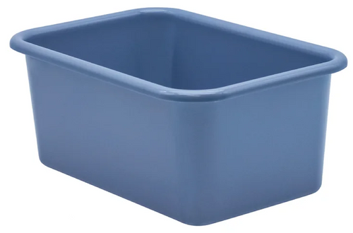 Plastic Storage Bin, Small, Slate Blue