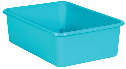 Plastic Storage Bin, Large, Teal