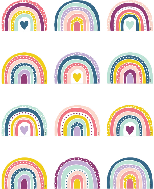 Oh Happy Day Rainbows Mini Accents, Assorted Designs, 36 Count