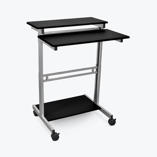 "Luxor" Mobile Adjustable Stand Up Station - Black