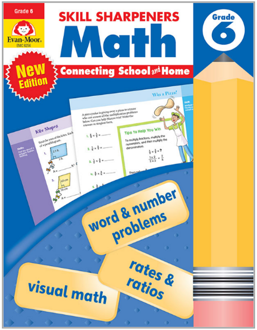 Skill Sharpeners: Math Activity Book, Grade 6