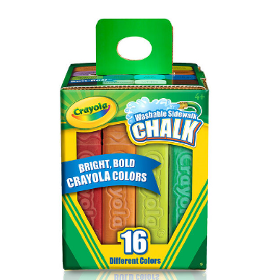 Washable Sidewalk Chalk, 16 ct