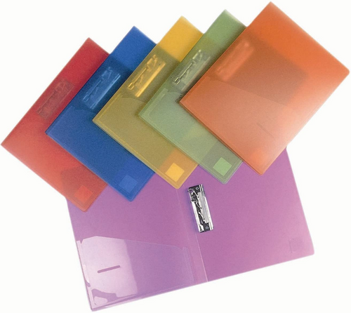 Clamp Binder, Assorted Frosted Colors