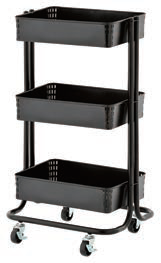 3 Tier Trolley - Black