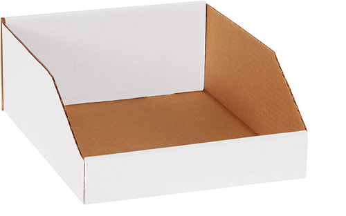 Open Top Bin Box, 12-1/4" x 10" x 4-5/8", White