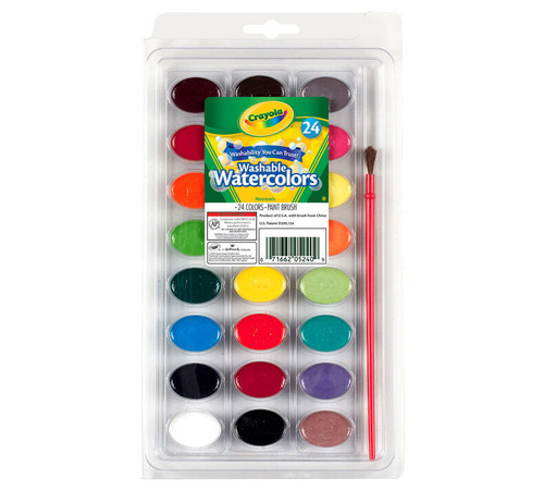 Washable Watercolor Paint, 24 ct.