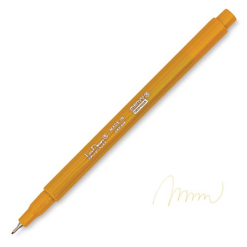 Uchida Le Pen Fine Line Marker Pen, Micro-Fine Point (0.3mm), Mustard