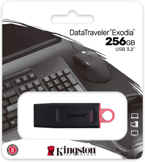 Kingston DataTraveler Exodia USB 3.2 Gen 1 Flash Drive, 256GB