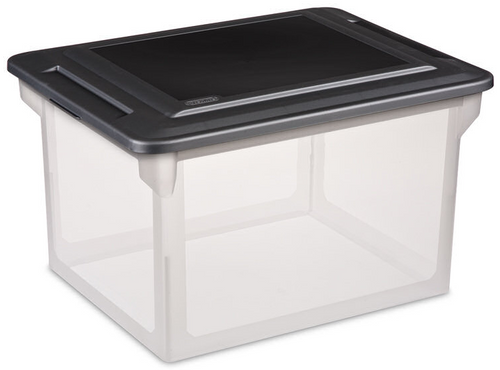 Portable File Box With Lid