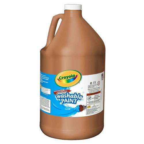 Washable Paint, 128 oz, Brown