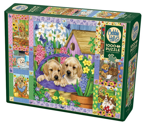 Puppies & Posies Quilt Puzzle, 1000 Pieces