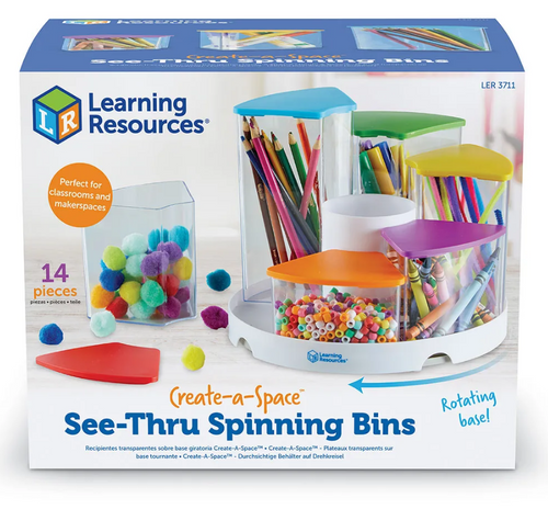 Create-a-Space™ See-Thru Spinning Bins