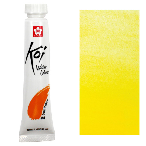 Sakura Koi Watercolors, 12ml Tube, Deep Yellow