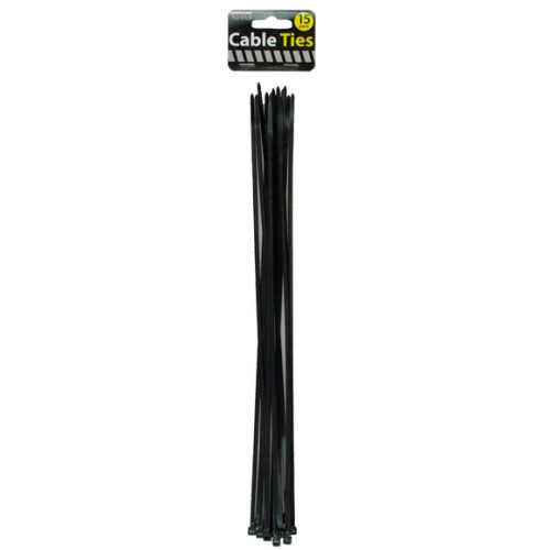 Black Nylon Cable Ties 15pc