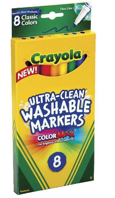 Ultra-Clean Washable Markers, Fine Line, Classic Colors