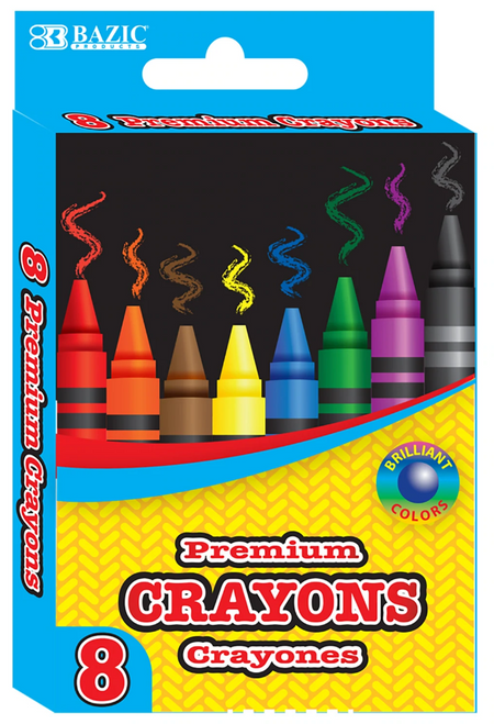 Premium Crayons, 8 Colors