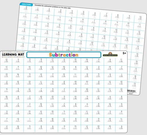 Subtraction Learning Mat
