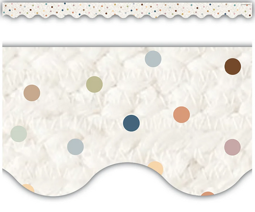 TCR7158 - Everyone is Welcome Dots Scalloped Border Trim