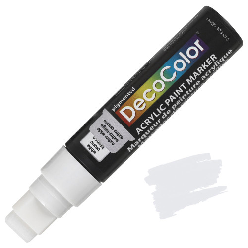Uchida DecoColor Acrylic Jumbo Paint Marker, Extra Wide Tip, White