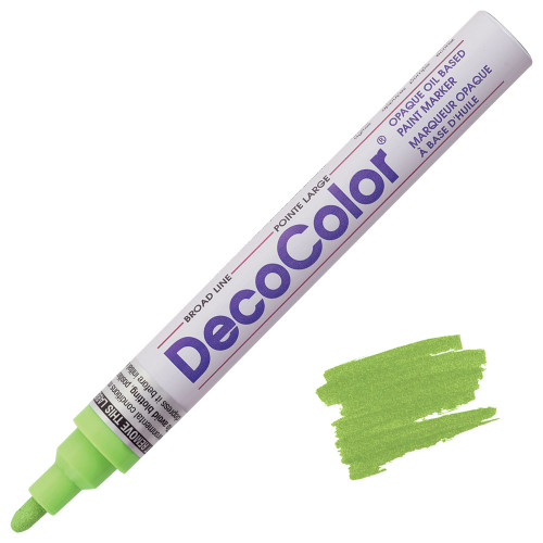 Uchida DecoColor Paint Marker, Broad Point, Lime Green